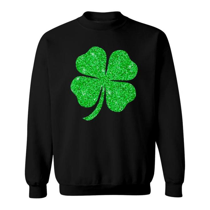 Awesome St Patrick's Day Glitter Shamrock St Paddys Day Tank Top Sweatshirt