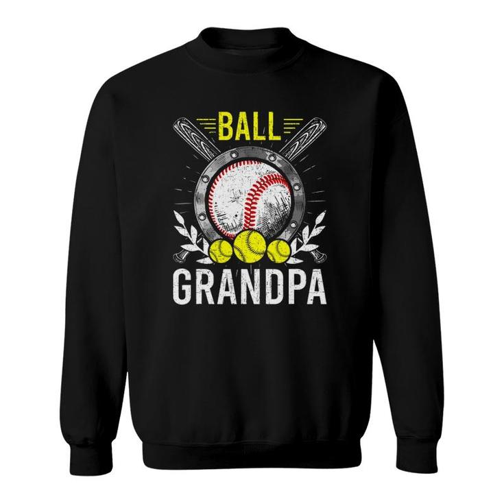 Ball Grandpa Baseball Lover Grandpa Father's Day Sweatshirt