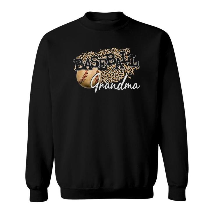 Baseball Grandma Leopard Mother's Day Sweatshirt
