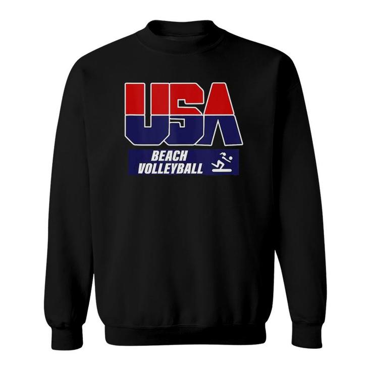 Beach Volleyball Usa Tank Top Sweatshirt