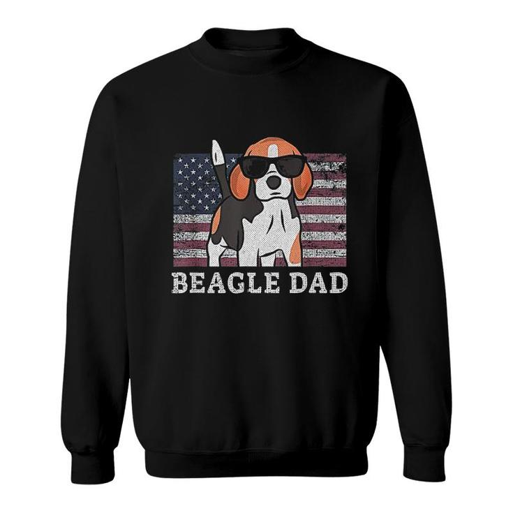 Beagle Dad American Flag Sweatshirt