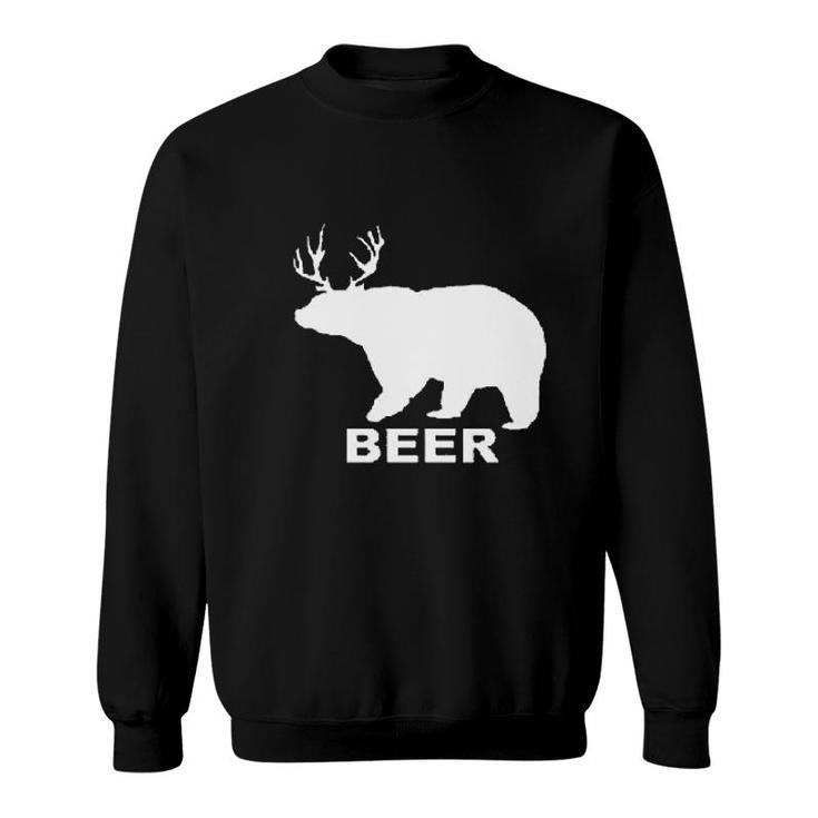 Bear Deer Beer Funny Drinking Sweatshirt