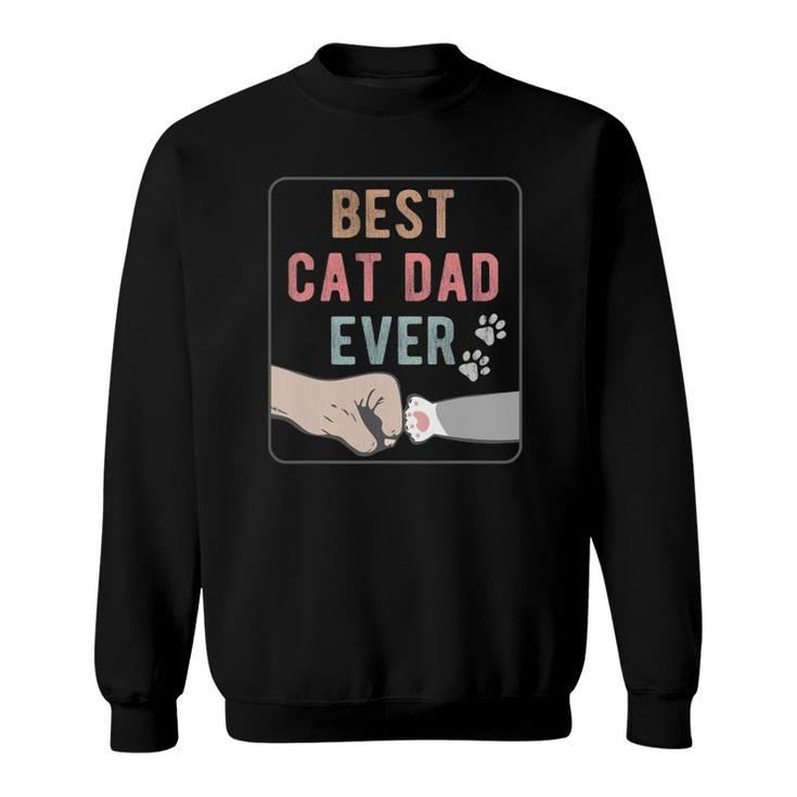 Best Cat Dad Ever Distressed Gift Sweatshirt