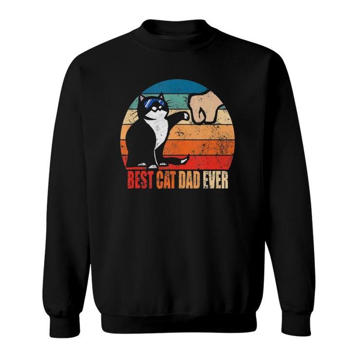 Best Cat Dad Ever Paw Fist Bump Funny Father's Day Tee  Sweatshirt