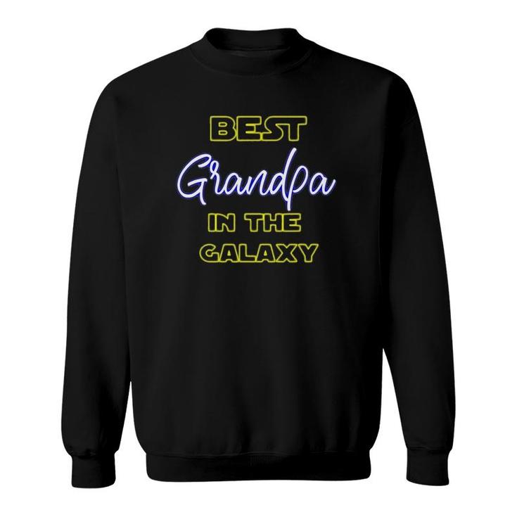 Best Grandpa In The Galaxy Grandfather American Granddad Sweatshirt