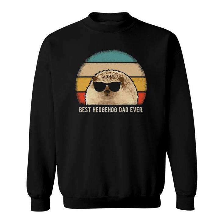 Best Hedgehog Dad Ever Animal Funny Retro Sweatshirt
