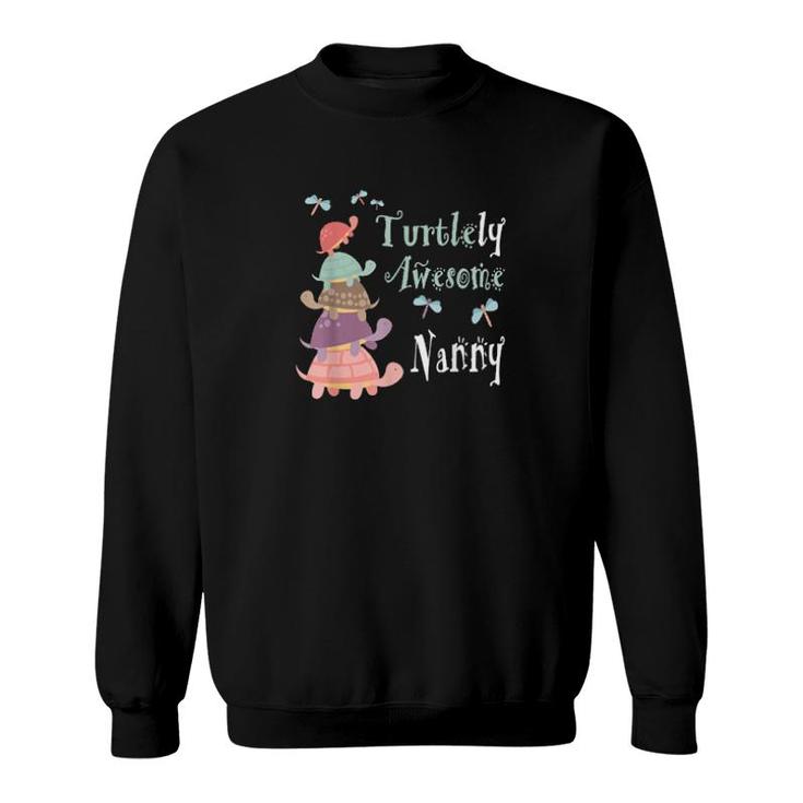 Best Nanny Ever Whimsical Nanny With Cute Turtles  Sweatshirt