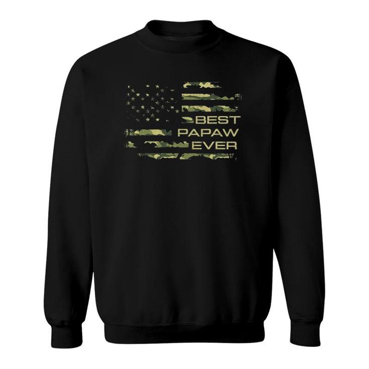 Best Papaw Ever Camo America Flag Gift For Men Father's Day Sweatshirt
