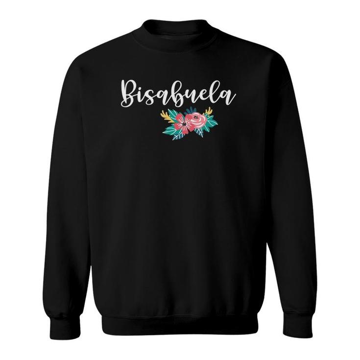 Bisabuela Pretty Floral Great Grandmother Baby Announcement Sweatshirt