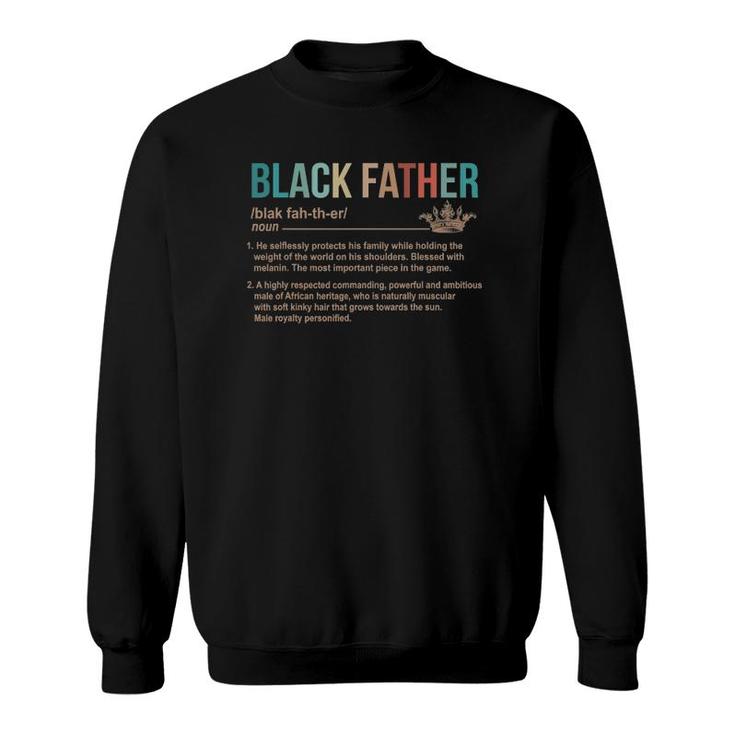 Black Father Definition S Vintage Retro Blackfather Sweatshirt