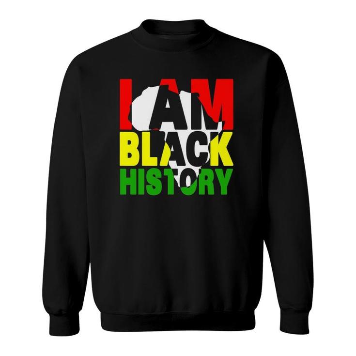 Black History Month  Proud African Map Afro Women Men Sweatshirt