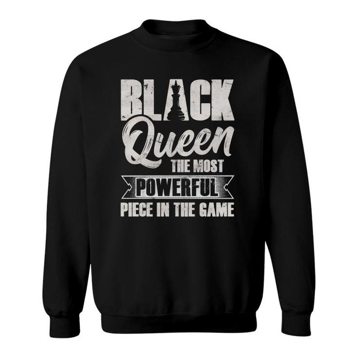 Black Queen African American Women Most Powerful Chess Piece Pullover Sweatshirt
