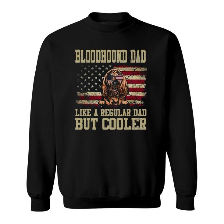 Bloodhound Dad Like A Regular Dad But Cooler Dog Dad Sweatshirt