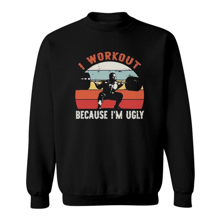 Bodybuilder I Workout Because I'm Ugly Weightlifting Weightlifter Retro  Vintage Tank Top