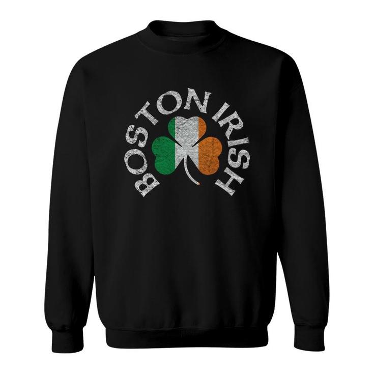 Boston Irish Shamrock Flag Clothing  T-shirt Sweatshirt
