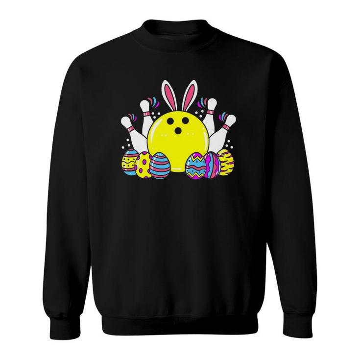 Bowling Easter Bunny Family Matching Bowling Game Costume Sweatshirt