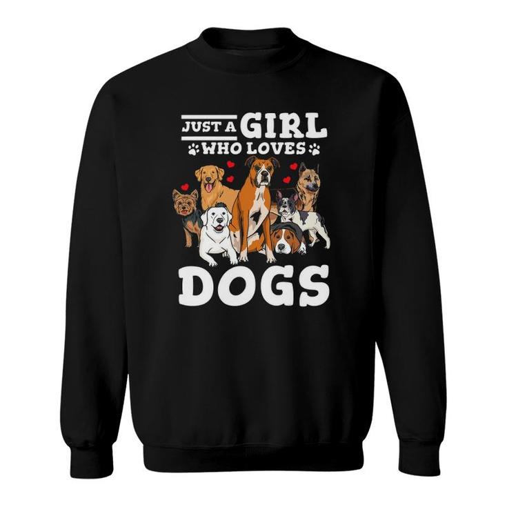 Boxer Dog Just A Girl Who Loves Dogs Sweatshirt