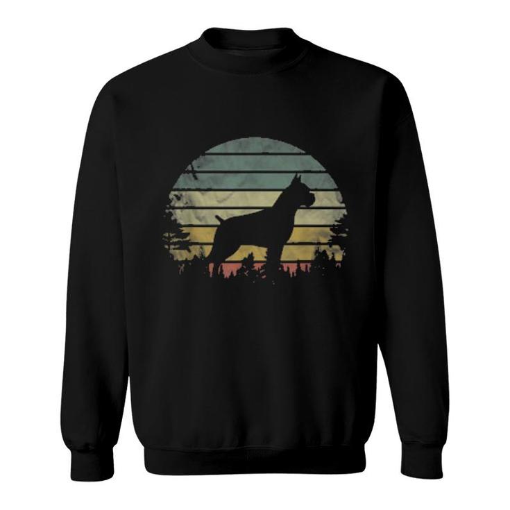 Boxer Retro Vintage 60S 70S Sunset Dogss Sweatshirt