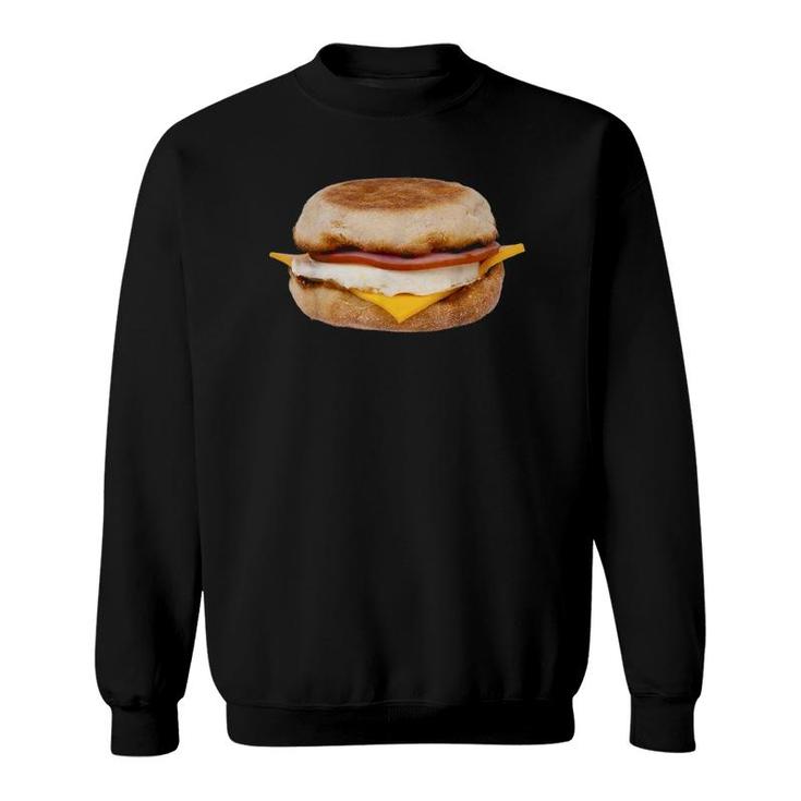Breakfast Sandwich Eggs Cheese Savory Ham Sweatshirt