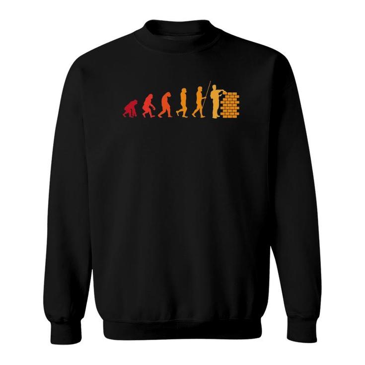 Bricklayer Evolution Funny Wall Builder Gift Sweatshirt