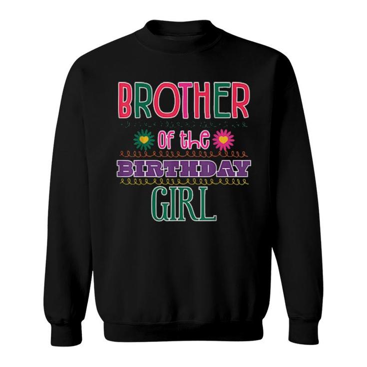 Brother Of The Birthday Girl Garden Theme Matching Family Sweatshirt
