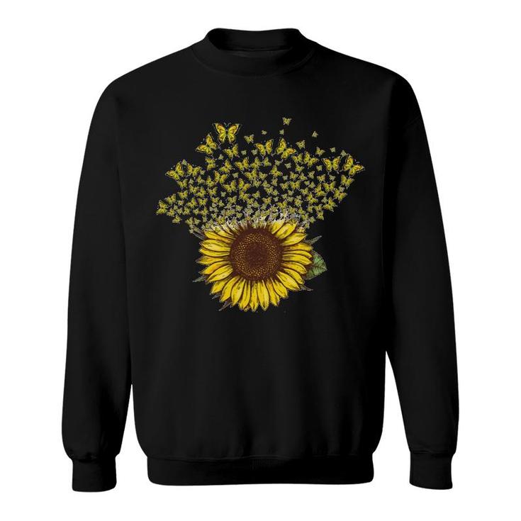 Butterfly And Sunflower Sweatshirt