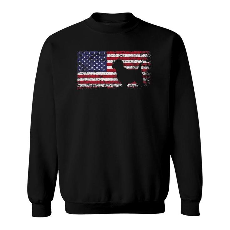 Cairn Terrier American Flag I Love My Cairn Terrier Sweatshirt