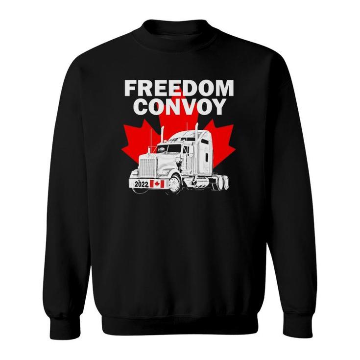 Canada Freedom Convoy 2022 Canadian Truckers Support Sweatshirt