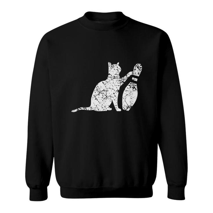 Cat Bowling Pin Funny Team Gift Sweatshirt