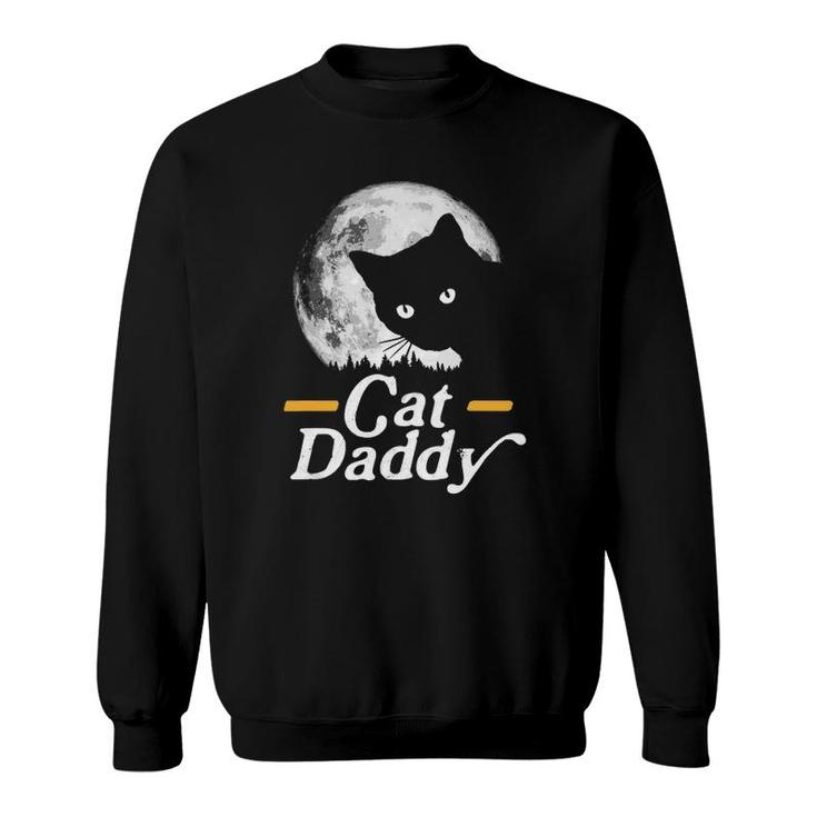 Cat Daddy Vintage Eighties Style Cat Retro Full Moon Sweatshirt