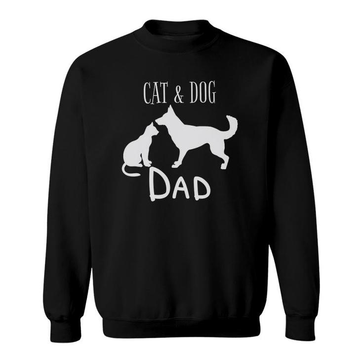 Cat Dog Dad Owner Cute Father Daddy Pet Papa Gift Sweatshirt