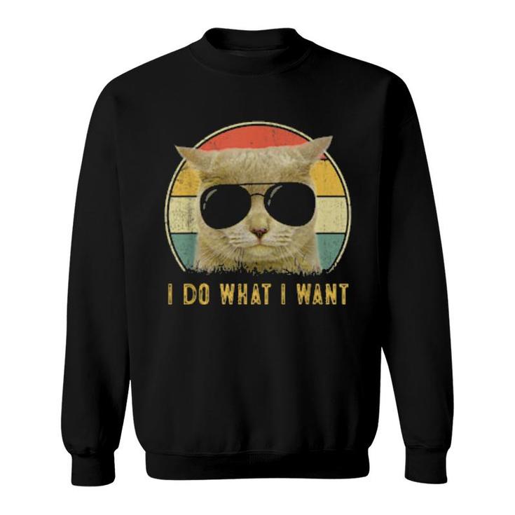 Cat For Girls Boys I Do What I Want Cat  Sweatshirt