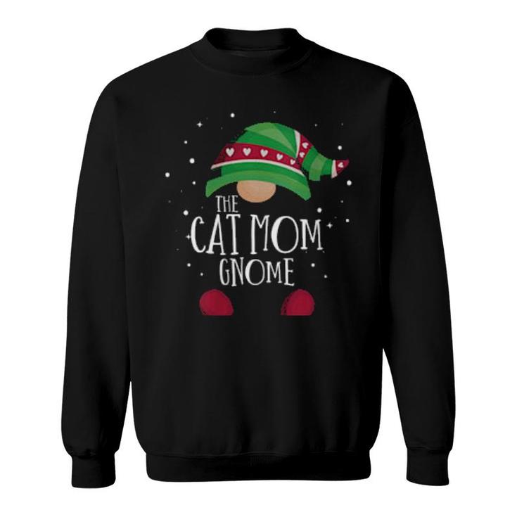 Cat Mom Gnome Matching Christmas Pjs Family Pajamas  Sweatshirt