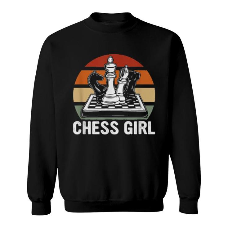 Chess Girl Board Games  Sweatshirt