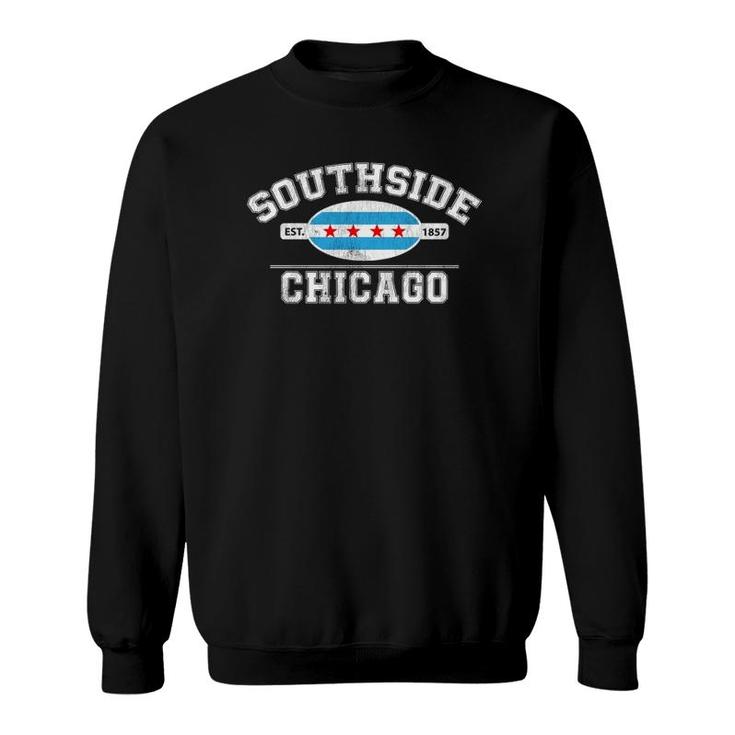 Chicago Flag Southside Chicago City Of Chicago Flag Sweatshirt