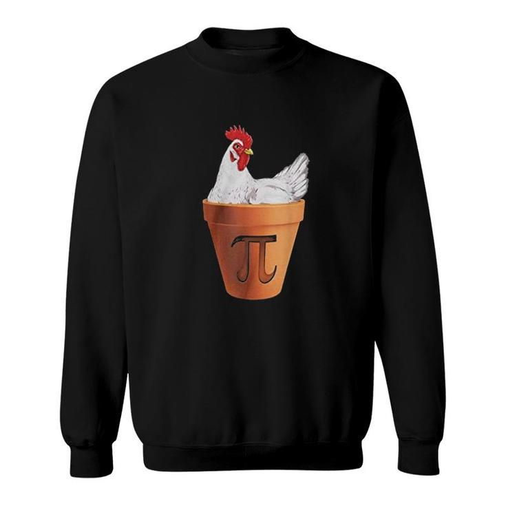 Chicken Happy Pi Day Funny Presents Sweatshirt