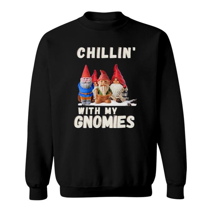 Chillin' With My Gnomies Fun Christmas Tee Sweatshirt