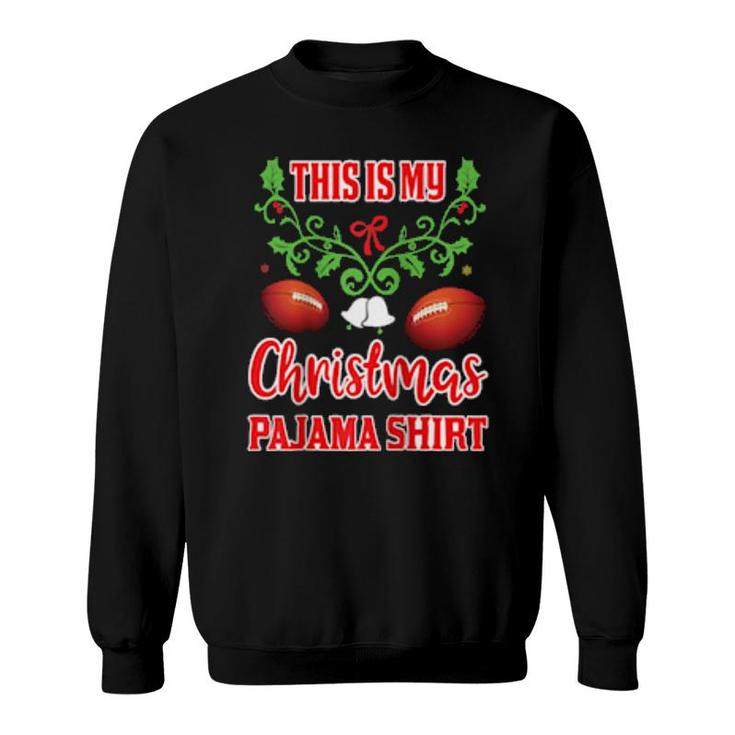Christmas Pajama Merican Football Ball Santa Hat Sport Sweatshirt Christmas Pajama Merican Football Ball Santa Hat Sport Sweatshirt