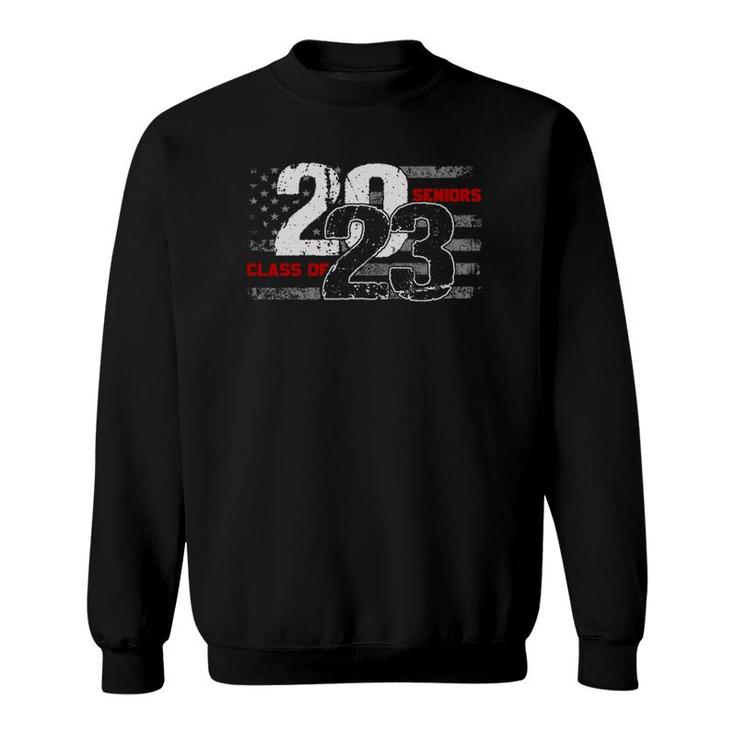 Class Of 2023 Distressed American Flag Seniors  Sweatshirt