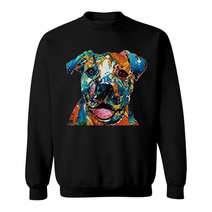 Colorful Pitbull Sweatshirt