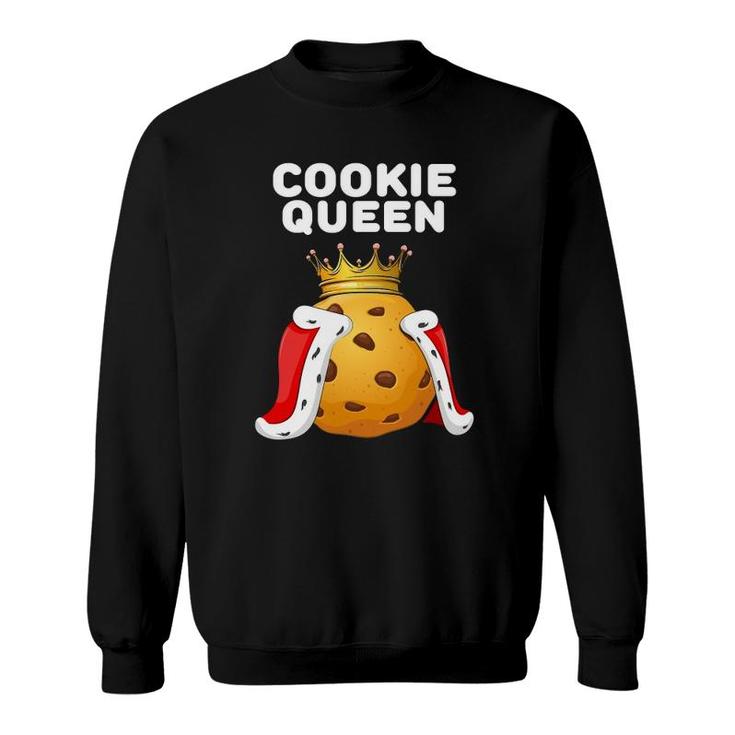 Cookie Queen Womens Cookie Lover Cute Cookie Sweatshirt