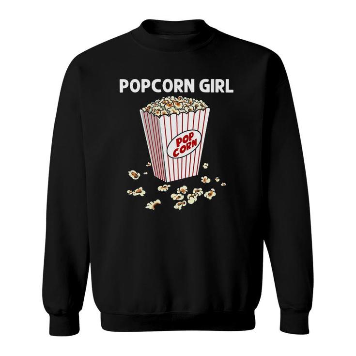 Cool Popcorn Gift For Girls Kid Corn Kernel Movie Night Food Sweatshirt