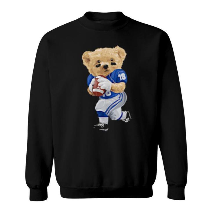 Cool Teddy Bear Playing Rugbys & Cool Designs  Sweatshirt
