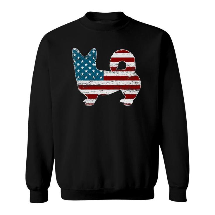Corgi 4Th Of July Dog Lover Men American Flag Sweatshirt