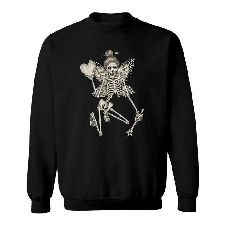 Cottagecore Aesthetic Skeleton Fairy Grunge Fairycore Gothic Sweatshirt