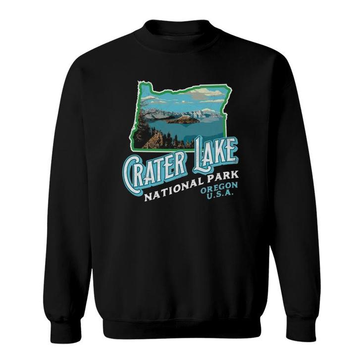 Crater Lake National Park Vintage Oregon Retro Sweatshirt