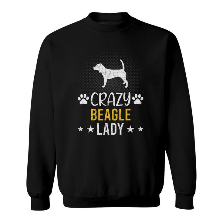 Crazy Beagle Lady Dog Lover Sweatshirt