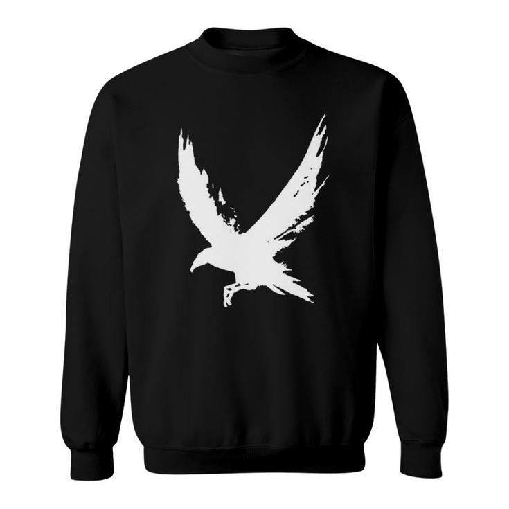 Crow Raven Distressed Flying Bird Crow Tee Sweatshirt