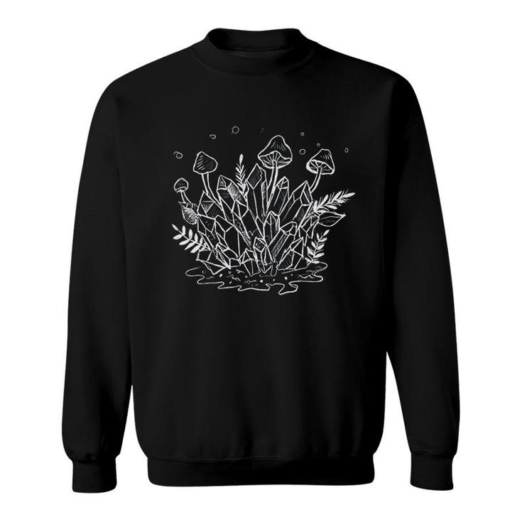 Crystals Plants Witchy Sweatshirt
