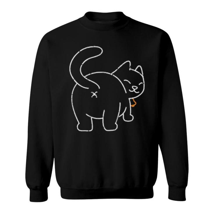 Cute Cat Fluffy Feline Pet Owners Animal  Sweatshirt